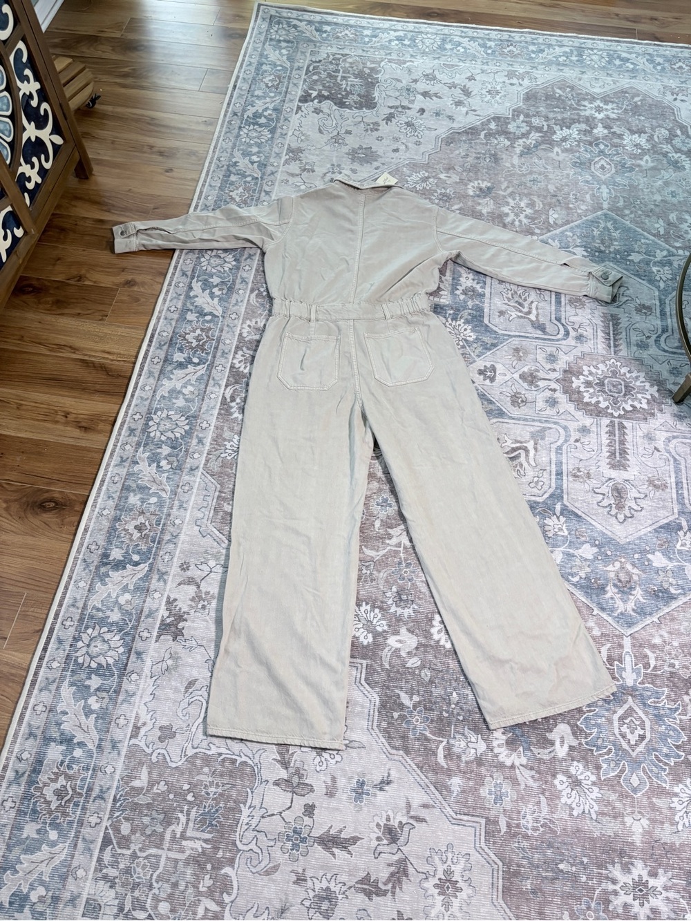 NWT Universal Thread Mushroom Gray Denim Utility Jumpsuit Size 12 Reg - Picture 12 of 14